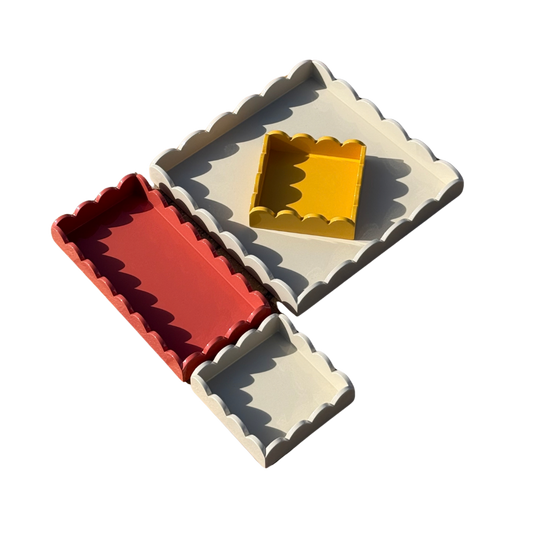 Wave Edge Tray (Set 4 Pcs)