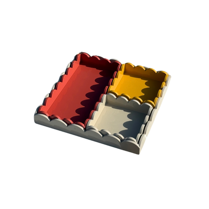 Wave Edge Tray (Set 4 Pcs)