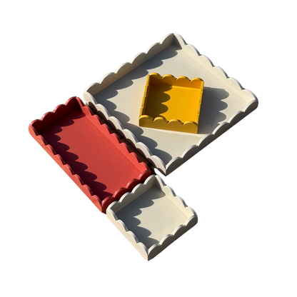 Wave Edge Tray (Set 4 Pcs)