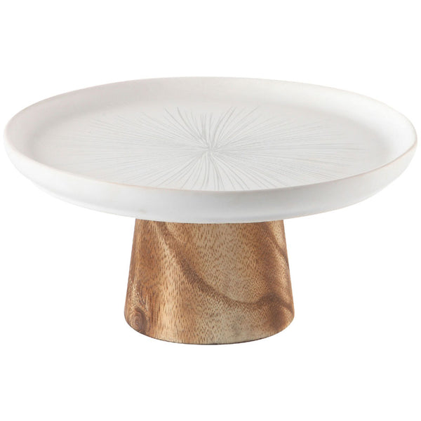Ceramic Cake Stand Duo – Grey (Small & Large)